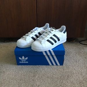 Brand New White and Black Superstar Adidas